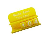 Feeshoppher Contador de lectura de libros, libros impresos en 3D, para leer este año, figura de plástico para marcadores de hitos de lectura para estanterías, decoración de rincón de lectura