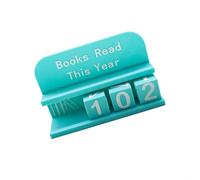 Feeshoppher Contador de lectura de libros, libros impresos en 3D, para leer este año, figura de plástico para marcadores de hitos de lectura para estanterías, decoración de rincón de lectura