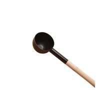 Feeshoppher Cucharón de sauna de aluminio con mango de madera de 400 ml de capacidad, diseño ligero para uso doméstico o público de sauna, accesorio esencial resistente al calor para rituales de vapor