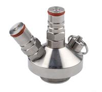 Feeshoppher Dispensador de barril de cerveza de acero inoxidable con doble cierre de bola, 60 psi, herramienta de cerveza casera de presión, se adapta a tapas de rosca interna de 2 L, 3,6 L, 4 L, 5 L