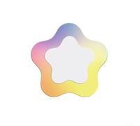 Feeshoppher Espejo de pared decorativo irregular, arte de vidrio acrílico HD para sala de estar, dormitorio, tocador, puertas de armario, forma única para transformar el espacio al instante (A)