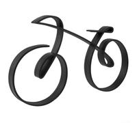 Feeshoppher Figura minimalista de marco de alambre, arte acrílico negro, 15 × 8 cm para elegante mesa de estante o mantel, idea de decoración del hogar para ciclistas, cumpleaños, Navidad, guerra de