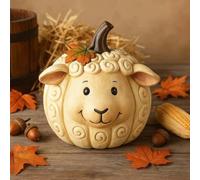 Feeshoppher Figuras de calabaza de animales de granja, estatua de resina, decoración de otoño naranja caprichosa para Halloween, Acción de Gracias, lindo centro de mesa de cosecha para el hogar, mesa