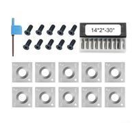 Feeshoppher Insertos cuadrados de carburo de 14 mm, cuchillas de corte indexables para herramienta de torneado de torno, carburo sólido de 4 bordes, ángulo de corte de 30 grados, incluye tornillos y