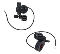 Feeshoppher Interruptor de señal de giro eléctrico con botón integrado ABS negro y construcción de acero que mejora la seguridad de conducción proporcionando una clara indicación direccional