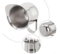 Feeshoppher Jarra de espuma de leche de acero inoxidable para café y leche, taza de espuma para espresso, capuchino y té en tamaños de 2 onzas, 3 onzas, 5 onzas, 8 onzas, 8 onzas, para uso doméstico y