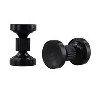 Feeshoppher Juego de 2 topes roscados ajustables para cabecero, marco de cama antivibración, soporte de metal y plástico para camas, armarios, sofás y paredes, fácil instalación Bl(S)