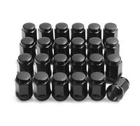 Feeshoppher Juego de 24 tuercas de rueda de acero negro M12 x 1.25 pulgadas de extremo cerrado, estilo bellota, tuerca cónica de 60 grados, asiento para LandCruiser Prado, camión, SUV, reemplazo