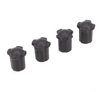 Feeshoppher Juego de 4 patas de goma para patas de silla de camping para sillas plegables, sillas de luna y mesas de camping, evita que se hunda en el barro, diámetro interior, 13 mm, color negro