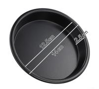 Feeshoppher Juego de bandejas de pizza de acero sin carbono con bandeja redonda para hornear para uso en horno, incluye tamaños de 5, 6, 7, 8, 9, 10 pulgadas para hacer pizzas caseras de base