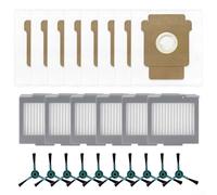 Feeshoppher Juego de bolsas de polvo de filtro de cepillo lateral de repuesto para Roomba Max 705 Robot Aspirador Accesorios con filtros HEPA de alta eficiencia y cepillos de limpieza de bordes para