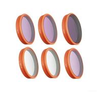 Feeshoppher Juego de filtros de vidrio óptico para DJI Action 6 UV CPL Macro ND8 ND16 ND32 ND64 Star Night Black Mist 4 x 4 x 0,9 cm, kit de accesorios de fotografía de protección de lente naranja