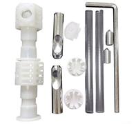 Feeshoppher Kit de fijación de inodoro para colgar en la pared con construcción de acero inoxidable y plástico para un montaje seguro de inodoros colgados en la pared o en la pared, incluye accesorios