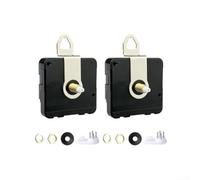 Feeshoppher Kit de reparación de movimiento de reloj, 2 piezas de mecanismo de reloj de pared de cuarzo silencioso con eje de eje de 13-31 mm, piezas de plástico y metal para reemplazar o hacer