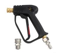 Feeshoppher Lavadora a presión corta con conector rápido giratorio de 3/8 pulgadas y adaptador M22-14 mm, construcción de latón para limpieza de alta presión de coches, muebles de exterior, patios