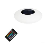 Feeshoppher Luz solar LED flotante con control remoto, 16 colores RGB impermeable IP67 lámpara de noche para jardín, patio, decoración de boda, multicolor