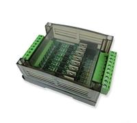 Feeshoppher Módulo de salida de CC PLC de 8 canales 5A 12/24V NPN Placa de aumento de señal con aislamiento fotoeléctrico para sistemas de control de automatización industrial Montaje en riel DIN Caja