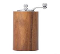 Feeshoppher Molinillo de sal y pimienta de madera ajustable, botella gruesa y fina para condimento de cocina, conservación de sabor aromático fresco, control manual de giro para moler pimienta (M)