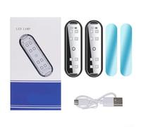 Feeshoppher Paneles LED para umbral de puerta de coche, luz de bienvenida, inalámbrica, recargable por USB, iluminación ambiental con instalación magnética, 7 modos de color para todos los interiores