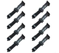 Feeshoppher Paquete de 8 lazos ajustables de PVC para soporte de jardín, lazos resistentes para plantas con cierre de hebilla para arbustos, árboles frutales y plantas en maceta, color negro (60 x 2,5