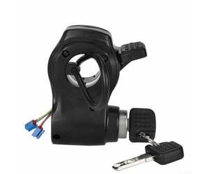 Feeshoppher Para Kukirin Electric Scooter Acelerador Interruptor de bloqueo de repuesto para modelos A1 G2ProD B1, control de acelerador ABS negro con mecanismo de bloqueo seguro para velocidad A