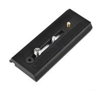 Feeshoppher Placa deslizante de liberación rápida para Manfrotto 503HDV MH055M0-Q5 Placa de montaje de cámara de aleación de aluminio con tornillos de 1/4-20 y 3/8, pin de localización, acabado negro