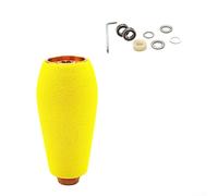 Feeshoppher Pomo de carrete de pesca para espátula Daiwa y mango de metal EVA parte de repuesto con rodamientos y llave, amarillo (1 juego dorado)