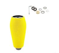 Feeshoppher Pomo de carrete de pesca para espátula Daiwa y mango de metal EVA parte de repuesto con rodamientos y llave, amarillo (1 juego gris)