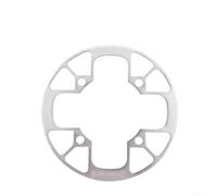 Feeshoppher Protector de cadena de bicicleta de aleación de aluminio 104BCD, cubierta de piñón de manivela para bicicleta de carretera MTB, protector de placa dental ultraligero 32-42T (negro) (40-42T