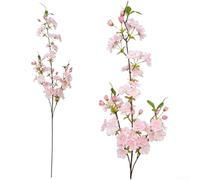 Feeshoppher Ramo de flores artificiales de flores y manzanos silvestres, tela de seda de 95 cm, flores falsas para centros de mesa de boda, decoración del hogar, arreglos de fiestas, tallos florales