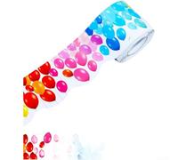 Feeshoppher Rollo de calcomanías de borde de pizarra para decoraciones de tablones de anuncios con papel recubierto autoadhesivo, exhibición multicolor para aulas y proyectos de manualidades, vinilo