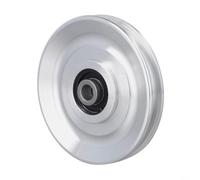 Feeshoppher Rueda de polea de cable de aleación de aluminio 6202RS Rodamiento silencioso para bloque de polea de fitness, pieza de repuesto de gimnasio mecanizado CNC, plata 54-160 mm (152 mm)