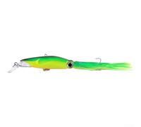 Feeshoppher Señuelo de pesca de pulpo de 40 g y 14 cm, cebo realista de calamar con ojos 3D y cuentas de sonido para agua salada, agua dulce, tentáculos realistas para lubina, trucha (C)