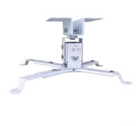 Feeshoppher Soporte de techo ajustable de perfil bajo para proyector de 12 cm de altura, construcción de metal con ajuste de ángulo múltiple para un posicionamiento preciso e instalación estable en el