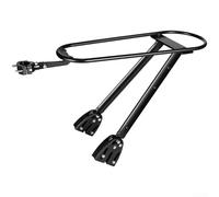 Feeshoppher Soporte trasero de aleación de aluminio para bicicleta, capacidad de carga de 30 kg, soporte de montaje para bicicleta eléctrica, bicicleta eléctrica, transporte de equipaje, negro, 42,8 x