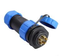 Feeshoppher SP21 IP68 Conector de aviación impermeable con enchufe de panel, opciones de 2 pines a 12 pines, conector industrial de cable y cable para robótica, marina, ferrocarril, sistemas de