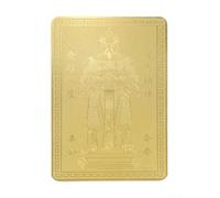 Feeshoppher Tarjeta de cobre del templo Che Kung de Hong Kong, caballo dragón clásico, oro portátil para protección y buena fortuna, decoración artística tradicional de mitología china (grande-D)
