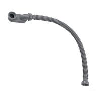 Feeshoppher Tubo de desagüe plano plano P-Trap flexible para bañera y ducha, plástico PP, longitud ajustable, conector de 4,5 cm de diámetro, color gris