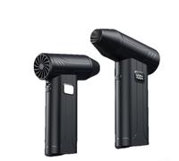 Feeshoppher Ventilador turbo de 6 velocidades ajustable soplador de mano 100000RPM Turbofan de mano de alta velocidad 6000mAh plumero de aire recargable con luz LED y pantalla para eliminación de