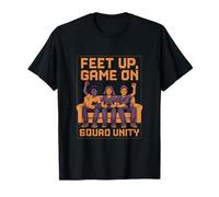 Feet Up Game On Squad Unity Diseño de tripulación de Videojuegos Camiseta