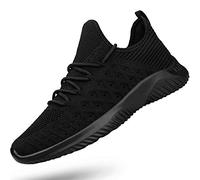 Feethit Mens Slip On Walking Shoes Lightweight Breathable Non Slip Running Shoes Comfortable Fashion Sneakers for Men Black Size 11