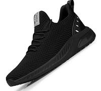 Feethit Zapatillas de Running para Hombre Transpirables Running Zapatos para Correr Gimnasio Deportives Transpirables Seguridad Atlético Trekking Negro 44