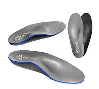 FeetTouch Ortesis de soporte de arco fuerte para neuroma de metatarsalgia Morton, inserto de alivio del dolor de bola de pie, fascitis plantar, pies planos con cojín de talón Poron, Gris,