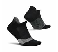 Feetures Calcetines Tobilleros Invisibles Elite con Amortiguación Ligera- Calcetines Deportivos con Compresión Dirigida - Negro Nuevo, M (1 Par)