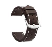 FEFHFKZCZZ Accesorios for Relojes con Hebilla de Acero Inoxidable 18 mm, 20, 22 y 24(Dark Brown White S)