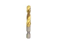 FEFHFKZCZZ Brocas de macho roscar M3-M10, machos HSS, juego desbarbado y avellanado, broca combinada métrica, compuesta acero alta velocidad(Gold M8x1.25)