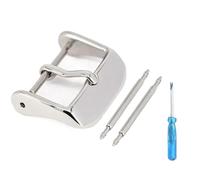 FEFHFKZCZZ Correas de Reloj 10/12/14/16/18/20/22 mm con Hebilla y Cierre Pasador Acero Inoxidable. Accesorios for Relojes(22mm-Silver)