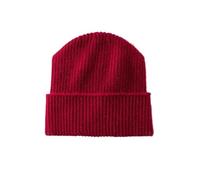 FEFHFKZCZZ Gorro de Lana Informal for Exteriores, cálido, Punto Acanalado(Burgundy)