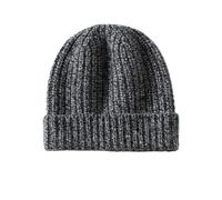 FEFHFKZCZZ Gorro Grueso de Punto Acanalado for Hombre y Mujer, Ideal for el Invierno(Colored Black)