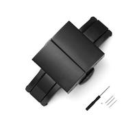 FEFHFKZCZZ Hebilla de Reloj Acero Inoxidable 316L Doble presión Tipo Mariposa for Correa, 16 mm, 18, 20 y 22 Cierre Plegable metálico(Black-22mm)